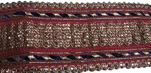 Saree Border Lace Blouse Lace Fabric Trim Wide Lace by the yard-Width 08 cm-Price for 1 Yard-IDL60