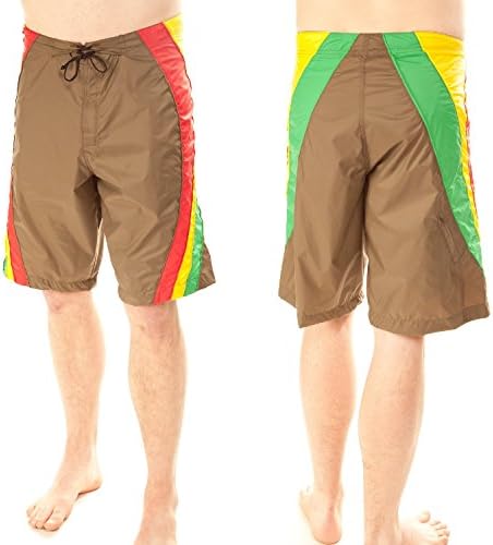 Men's rasta wave board shorts-Sage-Large