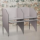 BizChair Starter Study Carrel in Nebula Grey Finish