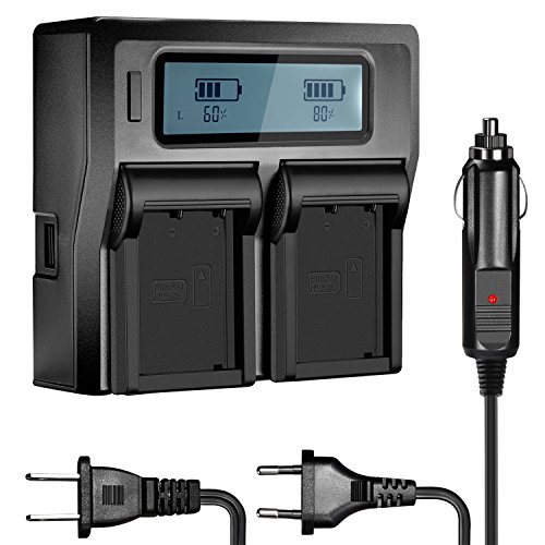 Neewer Dual Chargeur de Batterie Remplacement pour BC-W126 Compatible avec NP-W126 pour Fuji FinePix HS30EXR HS33EXR HS35EXR HS50EXR X-A1 X-E1 X-E2 X-M1 X-Pro1 X-T1 etc.