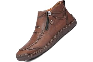 DZUJY Mens Boots For Men High Top Loafers Shoes Chelsea Leather Casual Dress Men's White Khaki Brown Black Blue Size Boot Man Shoe Formal Oxford