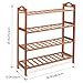 Homfa Bamboo Shoe Rack 4-Tier Entryway Shoe Shelf Storage Organizer for Home & Office Easy to Assemble (Natural Color)