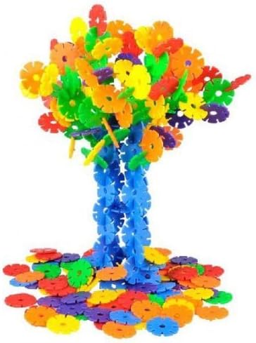 128 Pcs Multicolor Snowflake Building Kid Educational Baby Toy Puzzle