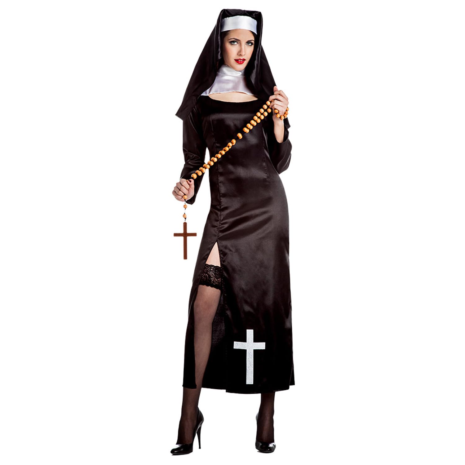 Boland 83928 Adult Cheeky Nun Costume, Multicoloured, XL