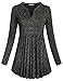 SeSe Code Plus Size Work Long Sleeve Blouse for Women Dressy Empire Waist Tunics Loose Fitting Tops Wear with Leggings