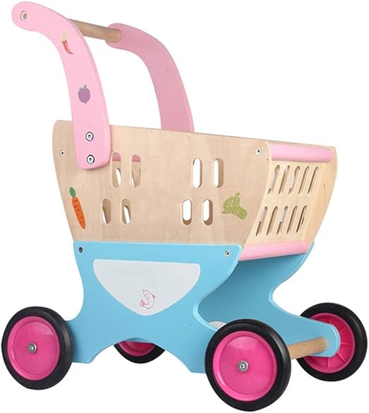 wooden toy trolley cart