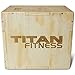 Titan Fitness 3-in-1 Wooden Plyometric Box 16-in. x 20-in. x 24-in.
