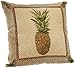 Brentwood Panama Jacquard Chenille 18-by-18-inch Knife Edge Decorative Pillow, Pineapple