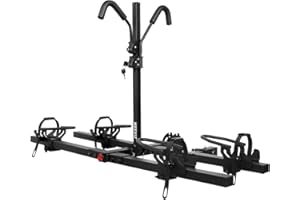 MEEVIZ Ebike Racks for Tow Hitch with Lock, 2 Bike Rack for Car Truck SUV RV Trailer, Hitch Bike Rack for Fat Tire, Mountain Bikes, Electric Bikes, EMTB and Standard Bicycles - 200 lbs Capacity