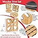 KIHR GOODS Trivet Set For Hot Dishes. 4 Heat Resistant Wooden Pot And Pan Holders For Table And Countertop.