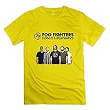 Goldfish Men's Geek Blank Foo Fighters T-Shirt Yellow US Size XL