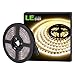 LE 16.4ft LED Strip Light, Super Bright, 300 LEDs SMD 5050, Non-Waterproof LED Tape, Flexible Rope Light for Home, Kitchen, Under Cabinet, Bedroom, 12V Power Supply Not Included, Warm White