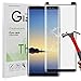 Samsung Galaxy Note 8 Screen Protector,Creativecase Bubble-Free Scratch Resistant 9H Hardness 3D Curved Full Coverage Tempered Glass Screen Protector for Note 8#Black