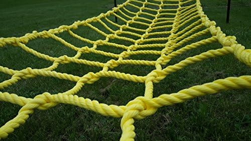 Natural Light co Climbing Net Cargo Net Made from Heavy Duty 3/4" Rope 9' X 14' Leather Bound