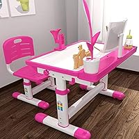 Bishelle-hm Toddler Study Table Kids Desk and Chair Set Kids Study Table for Boys Girls Drawer Pencil Slot Kids School Workstation (Color : Blue, Size : 110X52X70CM)