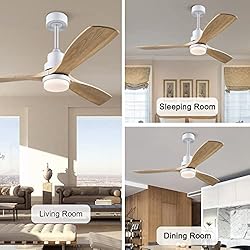 BOJUE 60” Ceiling Fans with Light Remote