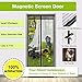 Magnetic Screen Door Durable Mesh Curtain and Full Frame Velcro Fits Doors Up to 38