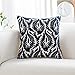 HWY 50 Decorative Couch Throw Pillow Covers 18x18 Inch Embroidered Cotton Branches Accent Throw Pillows Case Cushion Cover for Living Room Bed 1 Piece Navy Blue