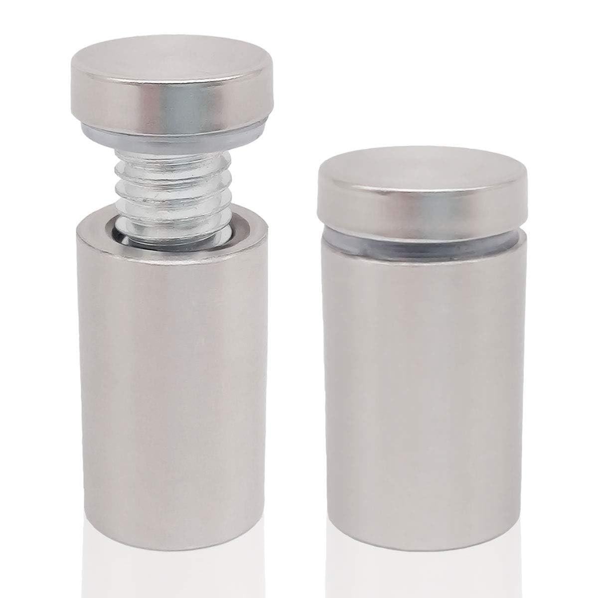 Photo 1 of 1/2 x 1 Inch Standoff Screws - Lantee 50 Pcs Stainless Steel Glass Sign Standoff Mounts Hardware Bolts 12 x 25mm