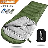 WINNER OUTFITTERS Camping Sleeping Bag, Portable Lightweight Rectangle/Mummy Backpacking Sleeping Bag with Compression Sack, 4 Season Sleeping Bags For Adults & Kids Camping Travel Summer Outdoor