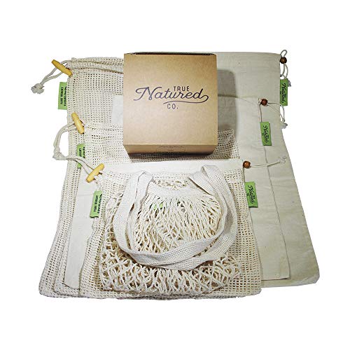 Reusable Produce Bags for Grocery Shopping (7) Zero Waste Washable