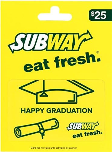 SUBWAY Graduation Gift Card $25