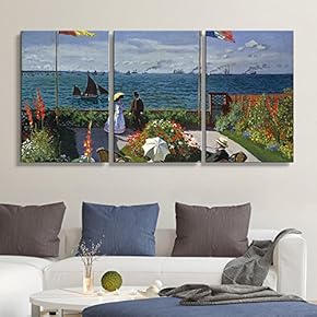 3 Panel Garden at Sainte Adresse 1867 by...