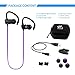 SoundPEATS Wireless Headphone Sweatproof In-ear Stereo Sports Earbuds (6 Hours Play Time, Bluetooth 4.1, aptx, Secure Ear Hooks Design with Cable Clips）- Q9A Purple