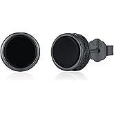 Black Onyx Earrings 925 Sterling Silver Celtic Viking Earrings Zircon Stud Earrings Hypoallergenic Punk Gothic Jewelry Gifts for Women Men