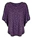 Oyanus Women's Loose Scoop Neck Short Sleeve Dolman T-Shirt Top