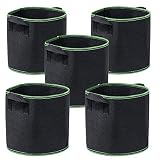 Garden4Ever Grow Bags 5-Pack 30 Gallon Aeration Fabric Pots Container with Handles