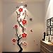 Alicemall Stunning Plum Flower 3D Wall Stickers Chinese Style Red Flower Wall Decals (Multi Color--11373278)