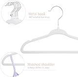 ManGotree Baby Velvet Hangers 30 Pack Non-Slip Space Saving White view 3
