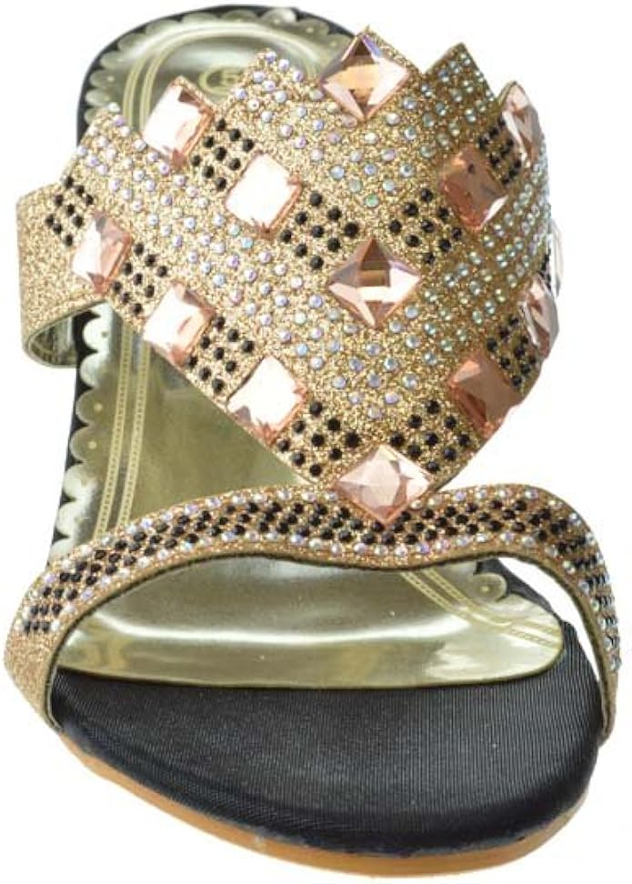 187 Womens Rhinestone Event Dress Wedge