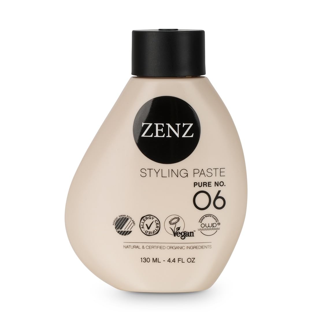 ZENZ | Styling Paste | Pure no. 06 | Organic Aloe Vera, Organic Glycerin | Fragrance Free & Allergy Friendly | Gives Texture, Volume & Extra Hold | All Hair Types