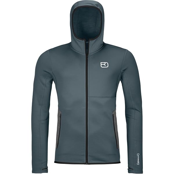 Ortovox, Fleece GP Classic Knit Hoodie - Men's, Grey Ice, S at