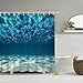 DECMAY Ocean Decor Shower Curtain Set Tropical Seascape Bright Sunshine Through Deep Blue Sea View Underwater Picture Bathroom Shower Curtain Polyester Fabric 71