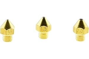 DAEWON INDUSTRIES 3qty 3D Printer Larger Size Brass Extruder Mk7 Mk8 Nozzles 1.0mm 1.5mm for 1.75mm Filament 2.0mm for 3.0mm Filament