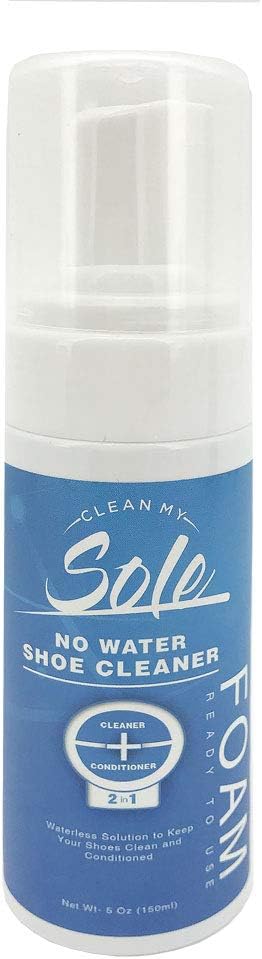 Foam Shoe Cleaner - No Water Needed All Natural Foam 2 in 1 Cleaner and Conditioner for Shoes, Sneakers, Bags and Hats|Great for Leather, Suede, Canvas, Cloth, Mesh & Knit| 5oz.