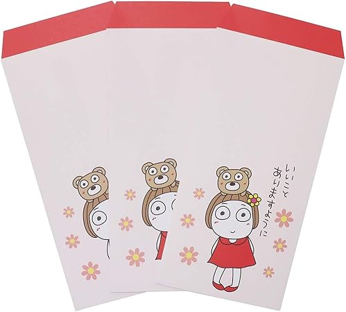 Amazon Co Jp キキぷり 長札 ぽち袋 3枚セット ポチ袋 レッド Lineスタンプ 文房具 オフィス用品