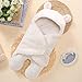 Sunbona Sleep Sack For Toddlers, Newborn Baby Fleece Warm Swaddle Wrap Sleeping Bag Kids Photography Prop Set (White)