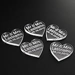 ivisi Personalized Wedding Custom Name Clear Acrylic Favours 50 pcs