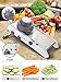 Mandoline Slicer, Manual Vegetable Cutter,Adjustbale Stainless Steel Blades, Shredder Julienne Slicer Fruit Waffle,White