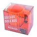 Brick Mugs Fubarbar 12 oz Coffee Cups Funny Tea Mug Beverage Cup Built-on Building Bricks enjoy Creative Time (Orange.)