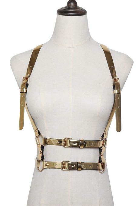 Amazoncom Ababalaya Fashion Pu Leather Adjustable Body