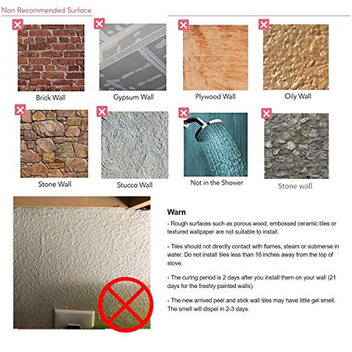 HUE DECORATION Green Peel and Stick Backsplash, Stick On Tiles Kitchen Backsplash, Vinyl Self