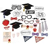 Tinksky Graduation Party Phtoto Booth Props 2017 Graduation Party Decorations Attached to the Stick, pack of 30