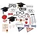 Tinksky Graduation Party Phtoto Booth Props 2017 Graduation Party Decorations Attached to the Stick, pack of 30