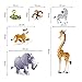 decalmile Jungle Animals Wall Decals Tiger Giraffe Elephant Wall Stickers Kids Room Wall Decor Baby Boys Bedroom Nursery Playroom Decoration