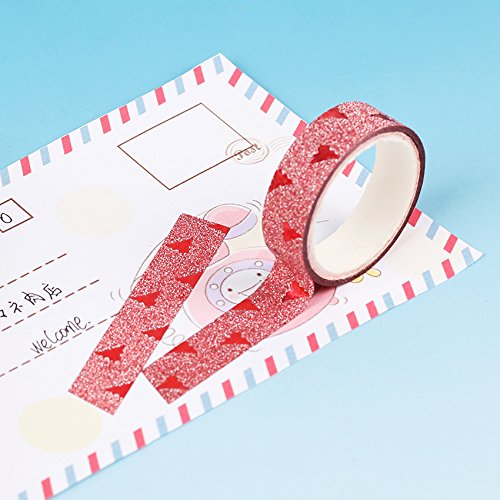 Yexpress Glitter Washi Masking Tape Set of 30 Rolls - Decorative Craft Tape Great for Arts, DIY and Scrapbook, Gift Wrapping, Masking Paper Decoration Tape - Thumbnail 6